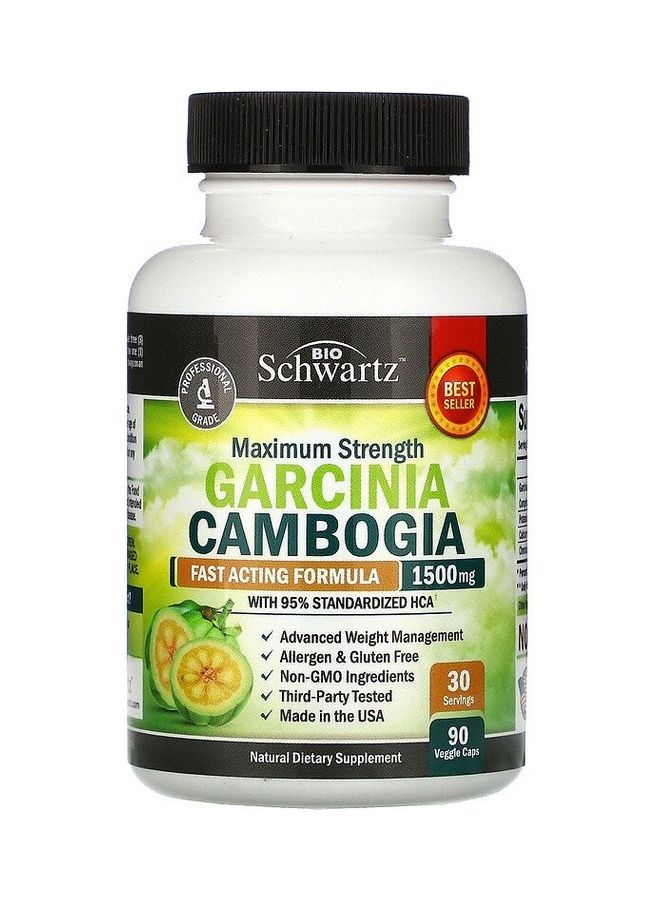 Maximum Strength, Garcinia Cambogia, 1,500 Mg - 90 Capsules