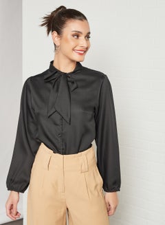 Sivvi x D'Atelier Bow Tie Shirt Black  - Image 1