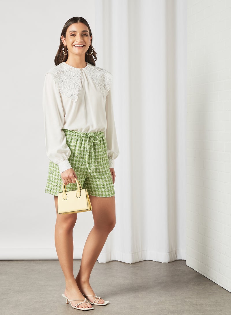 Jacqueline de Yong - Lace Collar Top White - Image 1