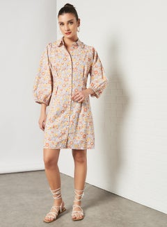 Y.A.S Floral Shirt Dress Multicolour  - Image 2