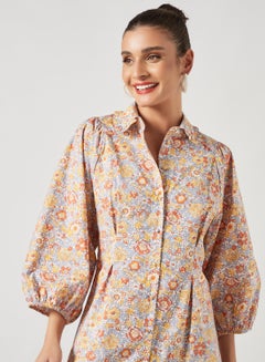 Y.A.S Floral Shirt Dress Multicolour  - Image 4