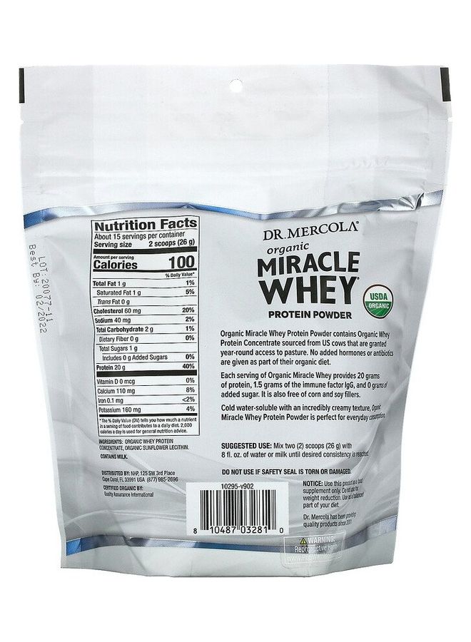 دكتور ميركولا Organic Miracle Whey Protein Powder Original - Image 2