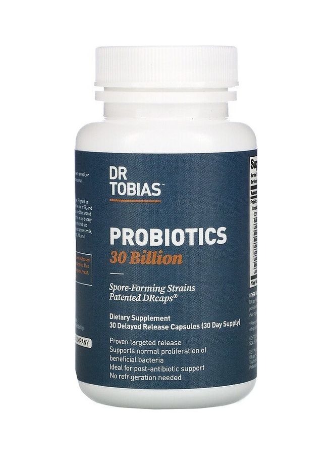 Dr. Tobias Probiotics, 30 Billion - 30 Delayed Release Capsules - Image 1