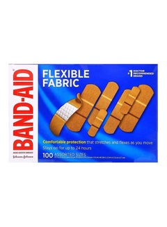 Band Aid 100-Piece Flexible Fabric Adhesive Bandages  - Image 1