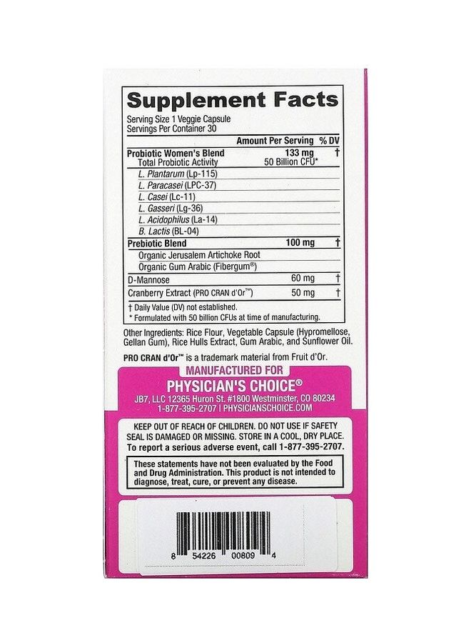 Physician's CHOICE - Women's Probiotic Capsules - Image 1