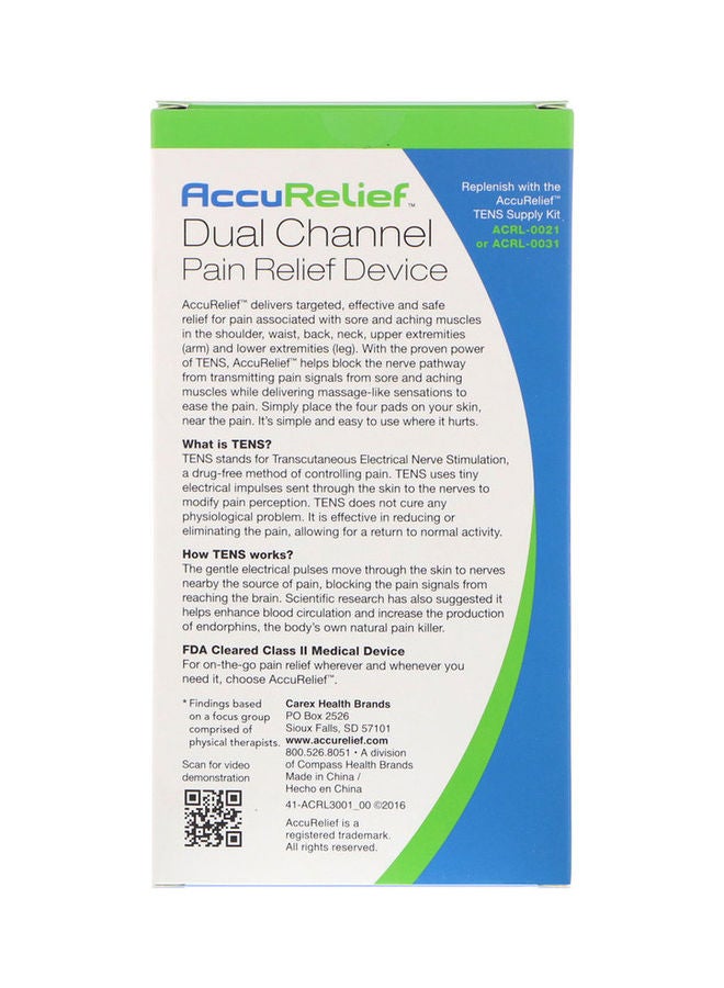 AccuRelief - Dual Channel Tens Electrotherapy Pain Relief System - Image 1