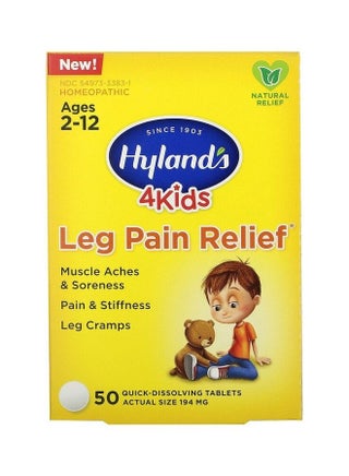 4 Kids Leg Pain Relief Homeopathic Tablets Ages 2-12, 50 Quick-Dissolving Tablets - v1627908228/N49691342A_1