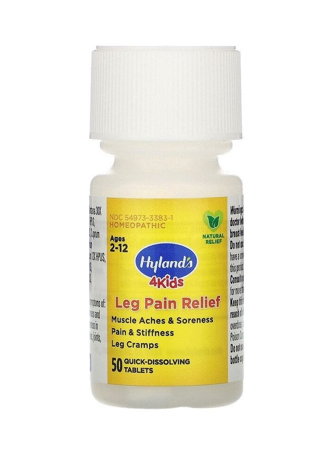 4 Kids Leg Pain Relief Homeopathic Tablets Ages 2-12, 50 Quick-Dissolving Tablets