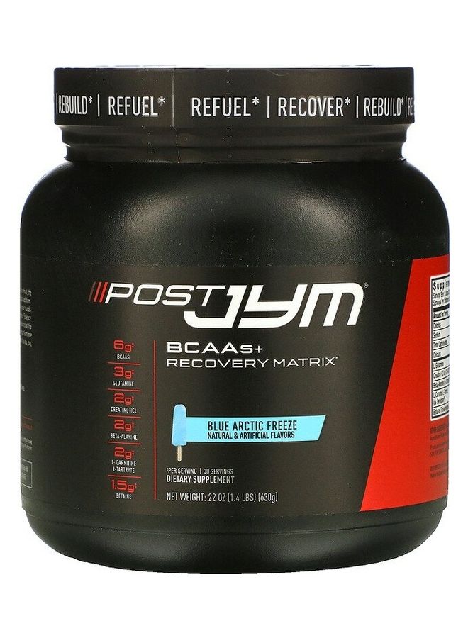JYM Supplement Science Bcaas Recovery Matrix Blue Artic Freeze 630g - Image 1