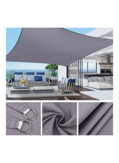 Sun Shade Sail Net Canopy UV Protection Awning Shelter Grey