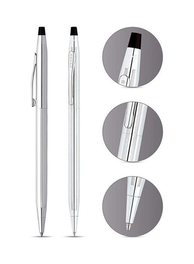 Cross Classic Century Lustrous Chrome Ballpoint Pen AT3502 Silver - Image 3