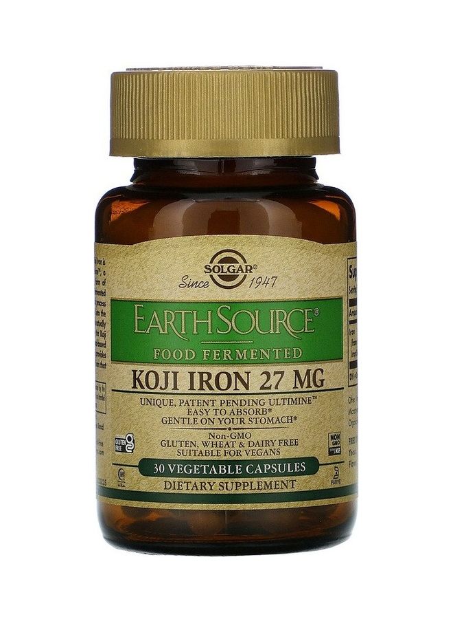 Solgar Earth Source Food Fermented Koji Iron Capsules - Image 3