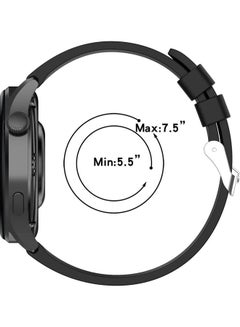 Generic Replacement Silicone Bracelet Strap Wristband For Huawei watch 3/watch 3 Pro  22mm Black  - Image 4