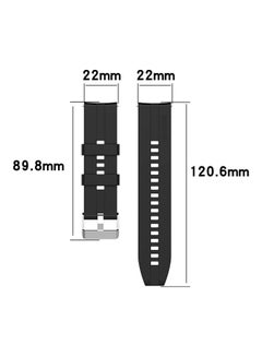 Generic Replacement Silicone Bracelet Strap Wristband For Huawei watch 3/watch 3 Pro  22mm Black  - Image 5
