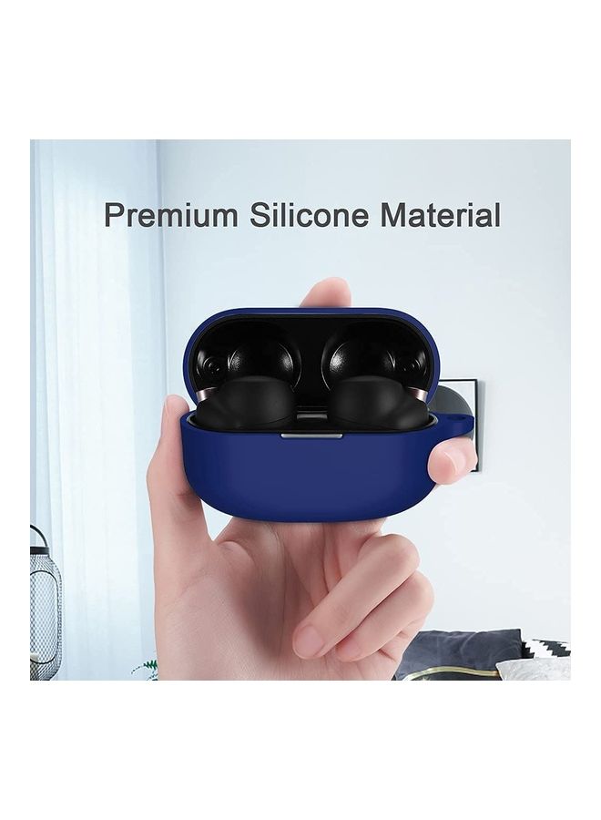 Protective Case Cover with Carabiner For Sony WF-1000XM4 Wireless Earbuds Blue - Image 3