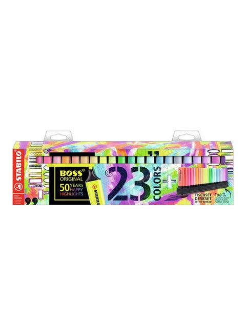 23-Piece Highlighters Box Multicolour