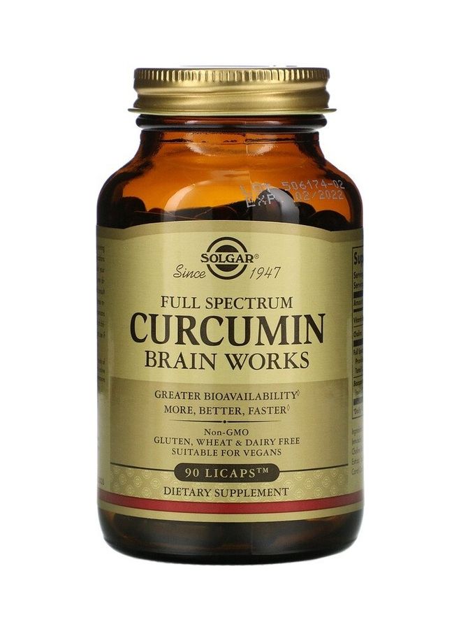Solgar Full Spectrum Curcumin Brain Works Licaps - Image 3