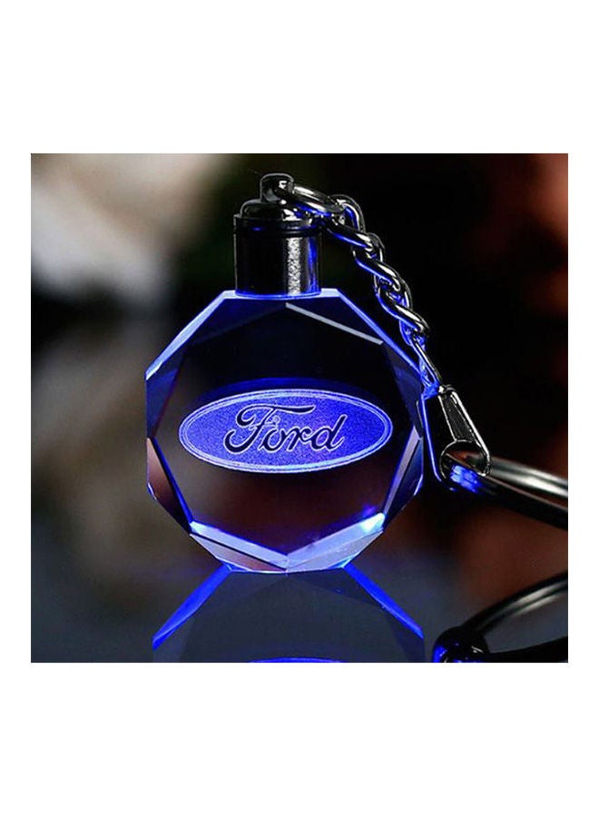 Keychain With Ford Car Logo With Changing Color Light