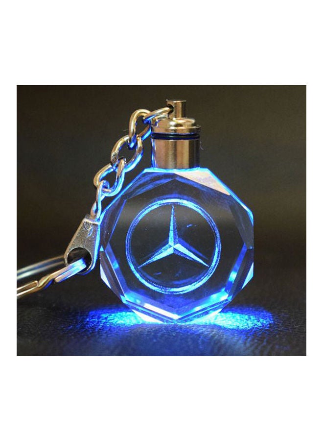 Mercedes Car Logo Keychain With Changing Color Light