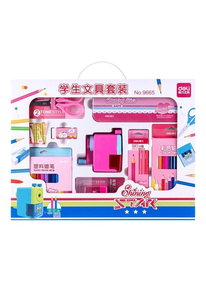 Primary  School Stationery Supplies Set Pink - Image 1