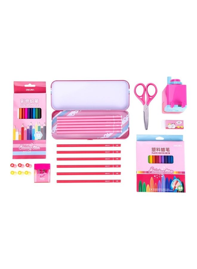 Primary  School Stationery Supplies Set Pink - Image 2