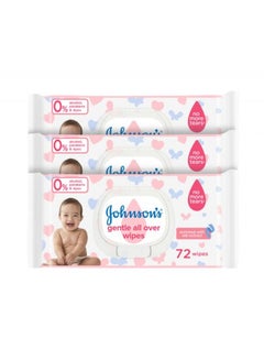 Baby Wipes Gentle all Over,72 pcs,  Pack of 3 - v1627912404/N44592091A_1