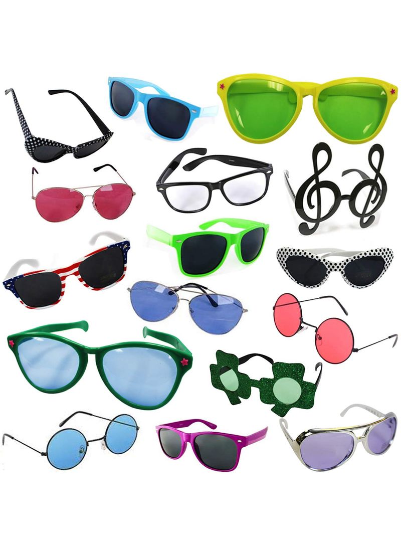 Funny Party Hats - Funny Party Hats Costume Sunglasses - Party Sunglasses - 6 Pack Funny Shades - Image 1