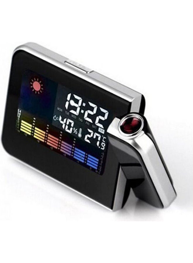 Generic - Alarm Clock With Led Projector And Lcd Screen Black - Image 1