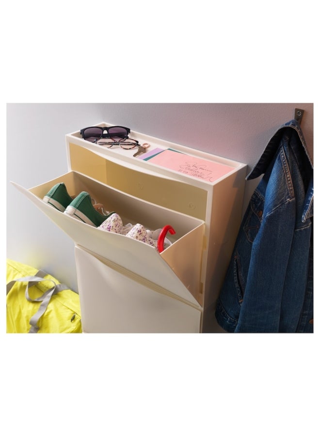 دبليو كيه خزانة تريونز لتخزين الأحذية أبيض - Image 1