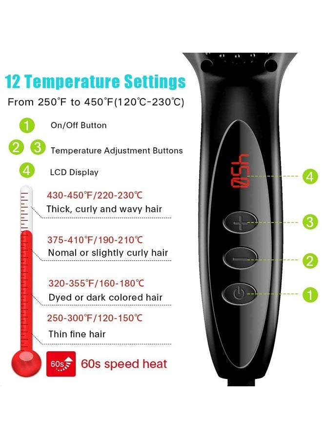 Hot Air Hair Straightener Brush Black - v1627963858/N49634986A_3