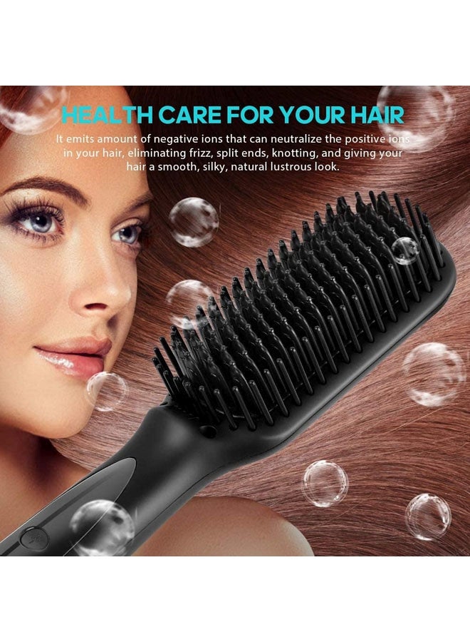 Hot Air Hair Straightener Brush Black - v1627963858/N49634986A_5