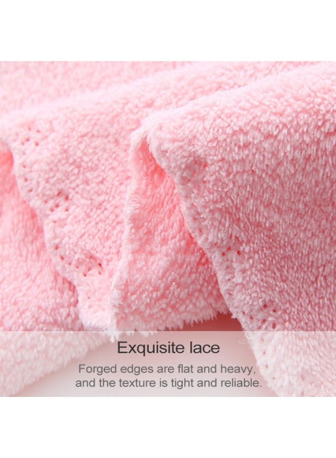 أو إي إم منشفة بحافة مموجة تتميز بكثافة عالية من صوف المرجان وردي 20 X 20 X 10سم - Image 2