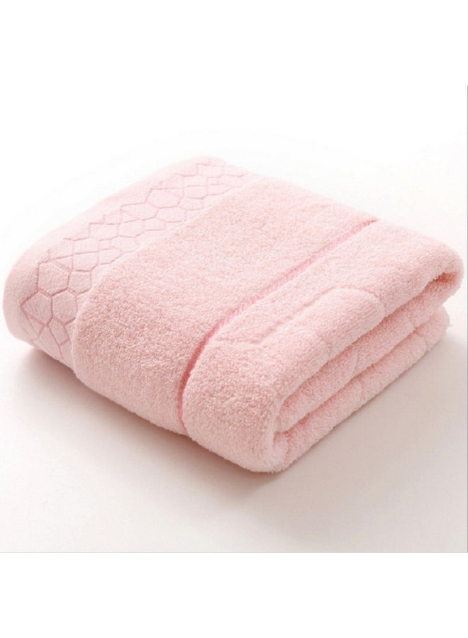 أو إي إم منشفة استحمام سميكة من قماش الجاكارد وردي فاتح 20 X 20 X 10سم