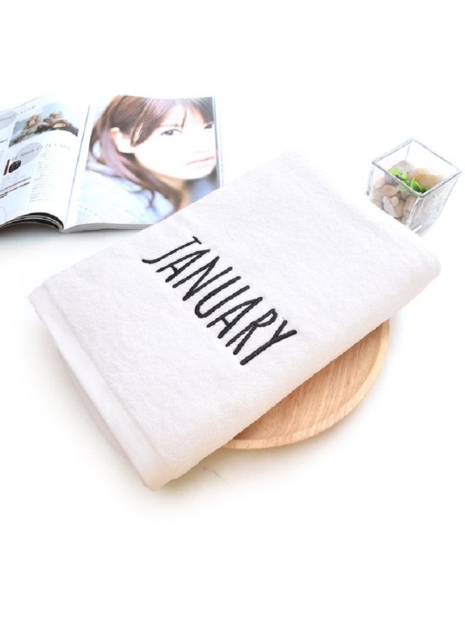 أو إي إم مناشف استحمام للكبار ناعمة وجيدة الامتصاص وبسماكة أكبر من القطن أبيض 30 X 20 X 10سم