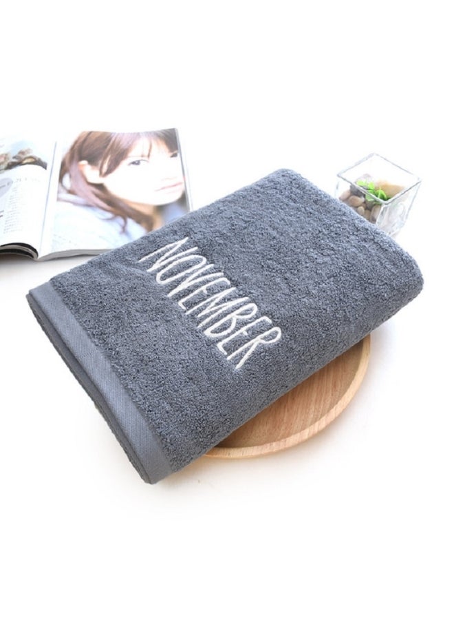 oem Soft Absorbent Increase Thickened Adult Cotton Bath Towel Grey 30 X 20 X 10cm