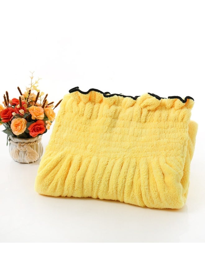 oem Women Wearable Bath Skirt Towel Yellow 20 X 20 X 10cm - Image 1