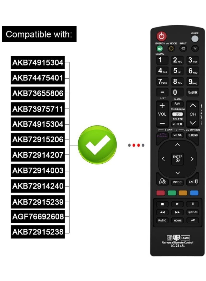 أي سي إس Universal Remote Control For LG Smart TV Models Black - Image 2