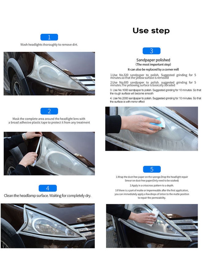 Generic Car Headlight Polish Repair Liquid  - Image 3