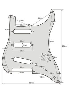 Generic SSS 11-Hole Electric Guitar Strat Pickguard Backplate  - Image 3