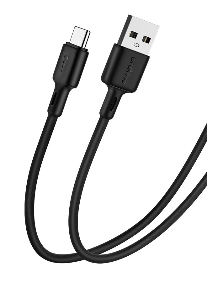 Oraimo Duraline 2 Mobile Phone USB Cables,5V 2A Cable Fast Charging USB to Type-C Cable ,1Mtr Long Cable,High Durability And Widely Compatible Cables Black - Image 1
