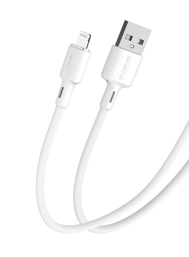Oraimo Duraline 2 Mobile Phone USB Cables,5V 2.4A Cable Fast Charging USB to Lightning Cable,1M Long Cable, lightning cable, High Durability And Widely Compatible Cables White  - Image 1