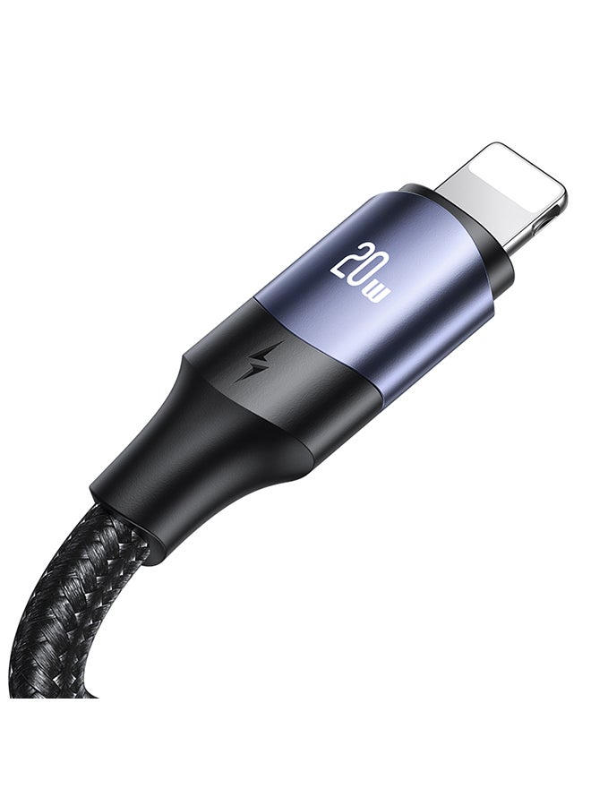 Usams - High Speed 20W USB Type-C To Lightning PD Fast Charging Cable 1.2M Black - Image 1