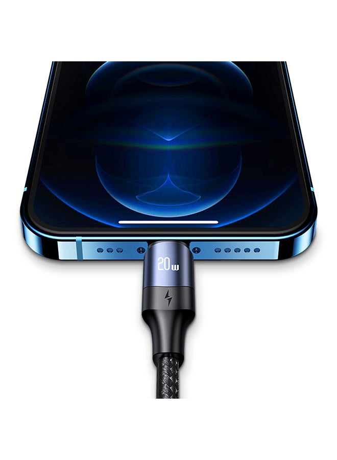 Usams - High Speed 20W USB Type-C To Lightning PD Fast Charging Cable 1.2M Black - Image 1