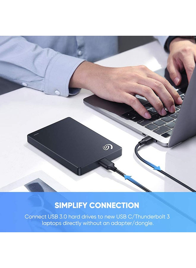 Ugreen USB C Hard Drive Cable 3 feet Micro USB to Type C Lead compatible for USB 3.0 External Portable SSD HDD Like WD My Passport,Seagate Expansion/Backup Plus,Toshiba,Samsung M3 Black  - Image 2