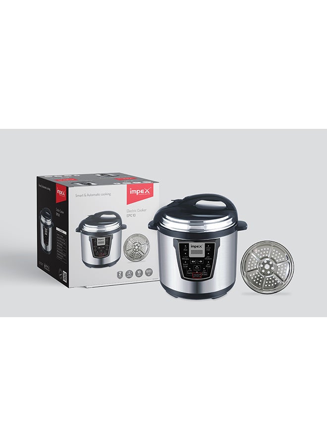 Impex - Electric Rice Cooker 10 L 1600 W EPC 10 Silver/Black - Image 1