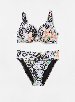 Printed Bikini Set Black