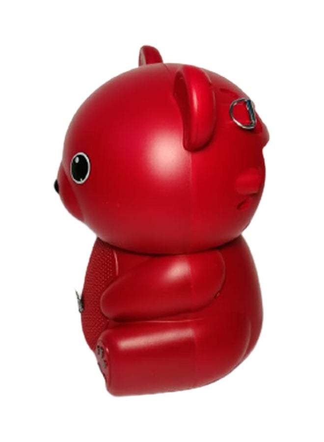 Bear Shape Bluetooth Speaker WA888 Red