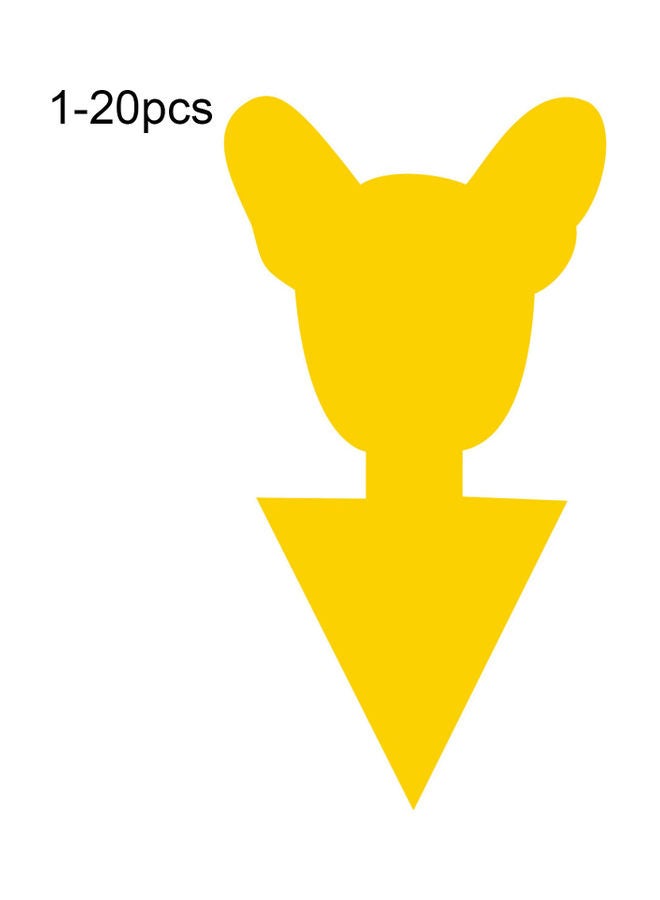 Generic 20-Piece Dual-sided Waterproof Insect Sticky Traps Yellow - Image 1