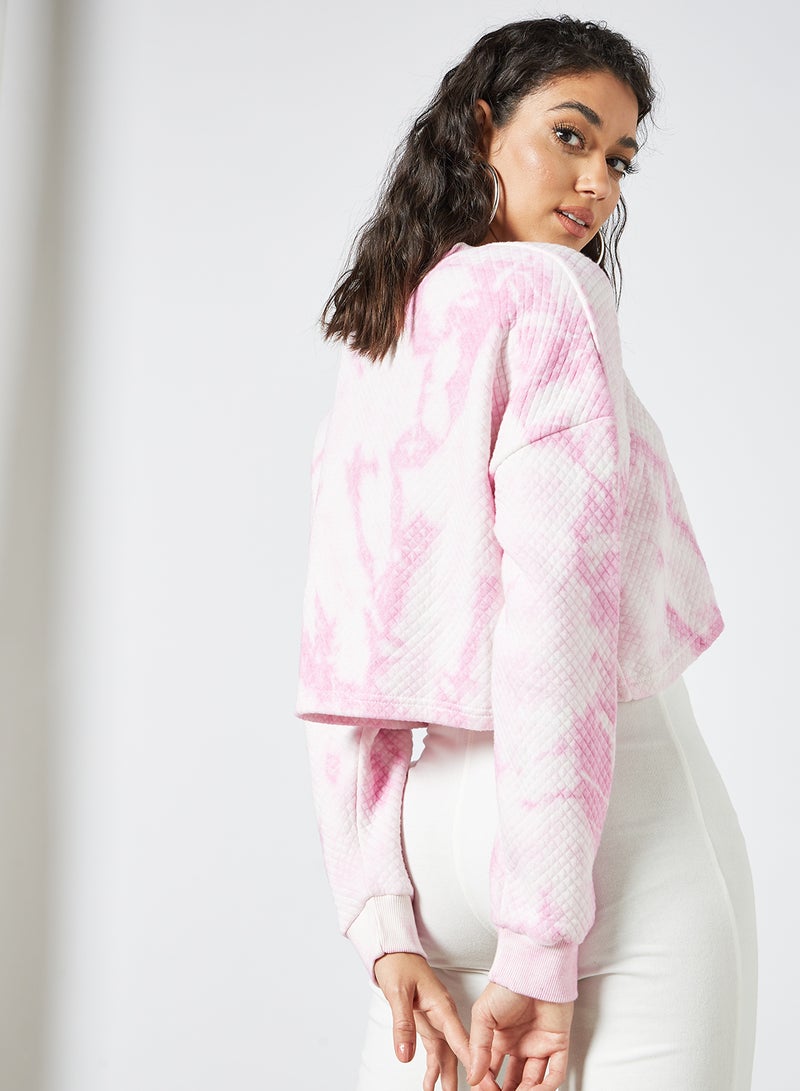 Sivvi x GenM - Tie Dye Quilted Sweatshirt Purple - Image 1