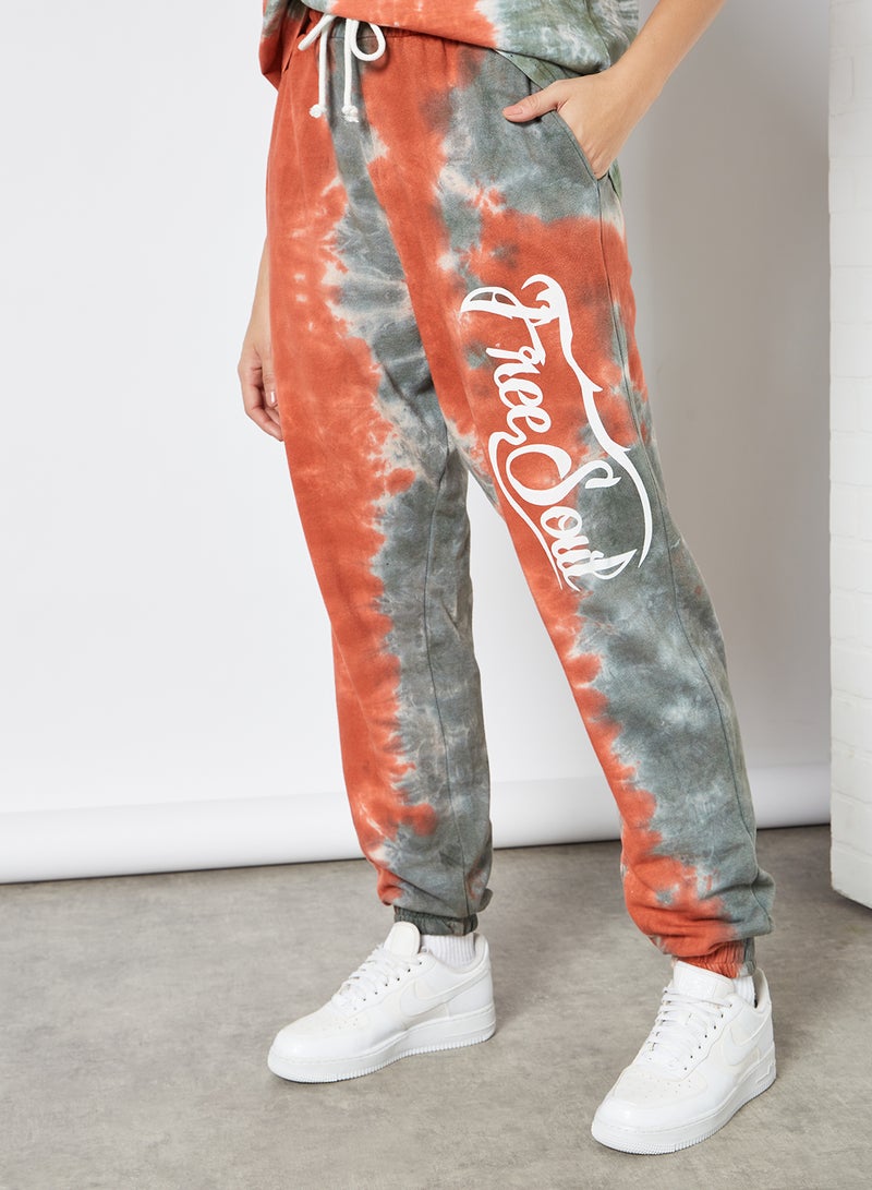 Sivvi x GenM Slogan Tie Dye Joggers Multicolour  - Image 1
